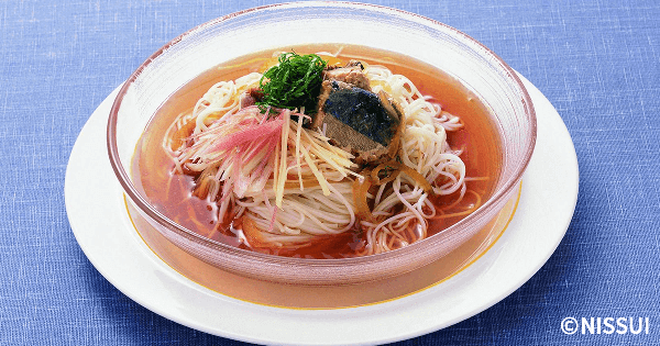 さば水煮のぶっかけそうめん レシピ ニッスイ